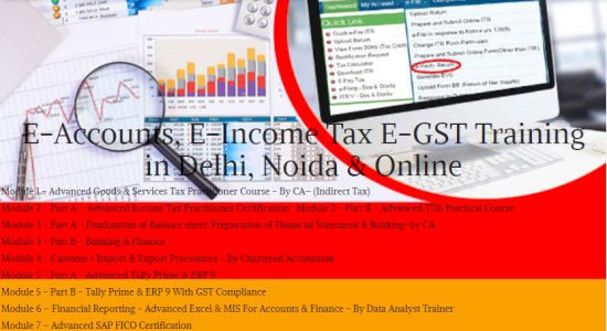 Best E-Accounting course in Delhi -Tally, GST Training Institute by SLA Accounts, Taxation and Tally Prime Institute in Delhi NCR, [ Learn New Skills of Accounting & Finance]
