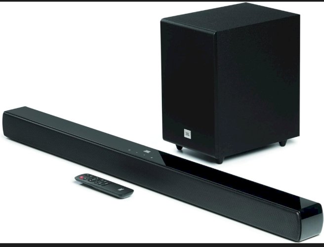 Great deal get 500 worth Amazon gift card Or pizza by Domino's on purchasing (cost more than 5000) JBL Cinema SB241, Dolby Digital Soundbar with Wired Subwoofer for Extra Deep Bass, 2.1 Channel Home Theatre with Remote, HDMI ARC, Bluetooth & Optical Connectivity (110W)