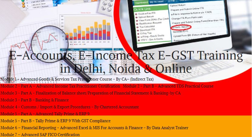 Best E-Accounting course in Delhi -Tally, GST Training Institute by SLA Accounts, Taxation and Tally Prime Institute in Delhi NCR, [ Learn New Skills of Accounting & Finance]